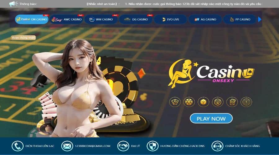 Sảnh casino live hấp dẫn nhất tại 123b