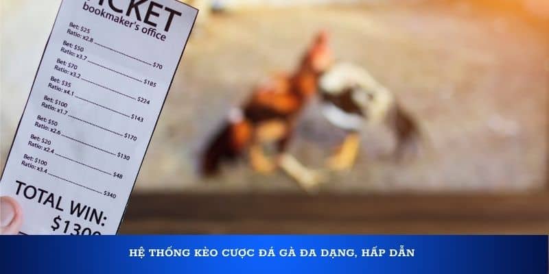 Sân chơi với các kèo cược đá gà đa dạng, hấp dẫn